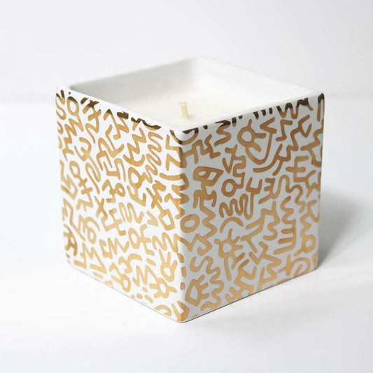 Keith Haring Pattern Gold & White