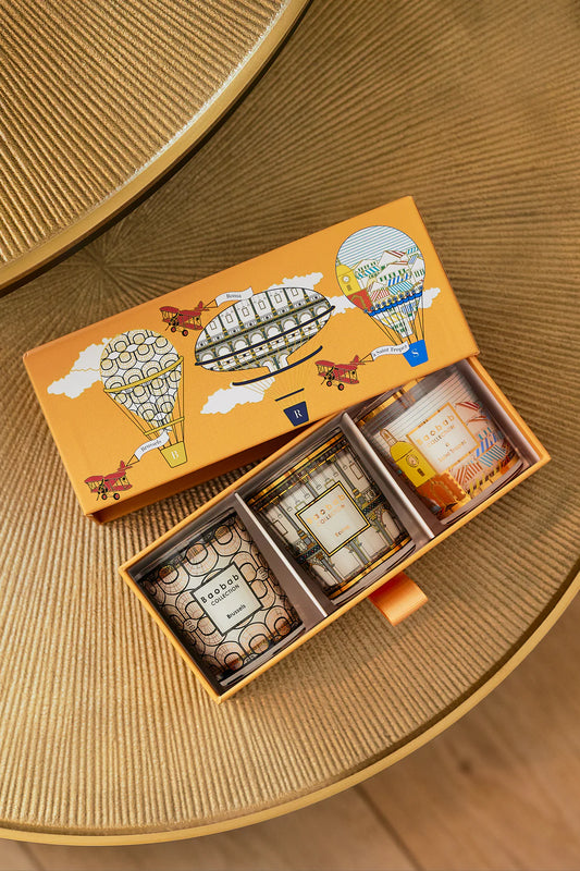 Baobab Trio Travel Candles Brussels-Roma-Saint Tropez