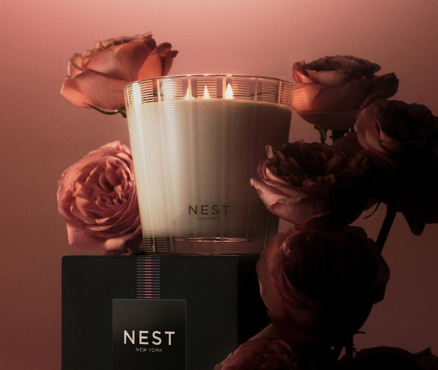 Nest Rose Noir and Our 3 Wick Candle 21.1 0z
