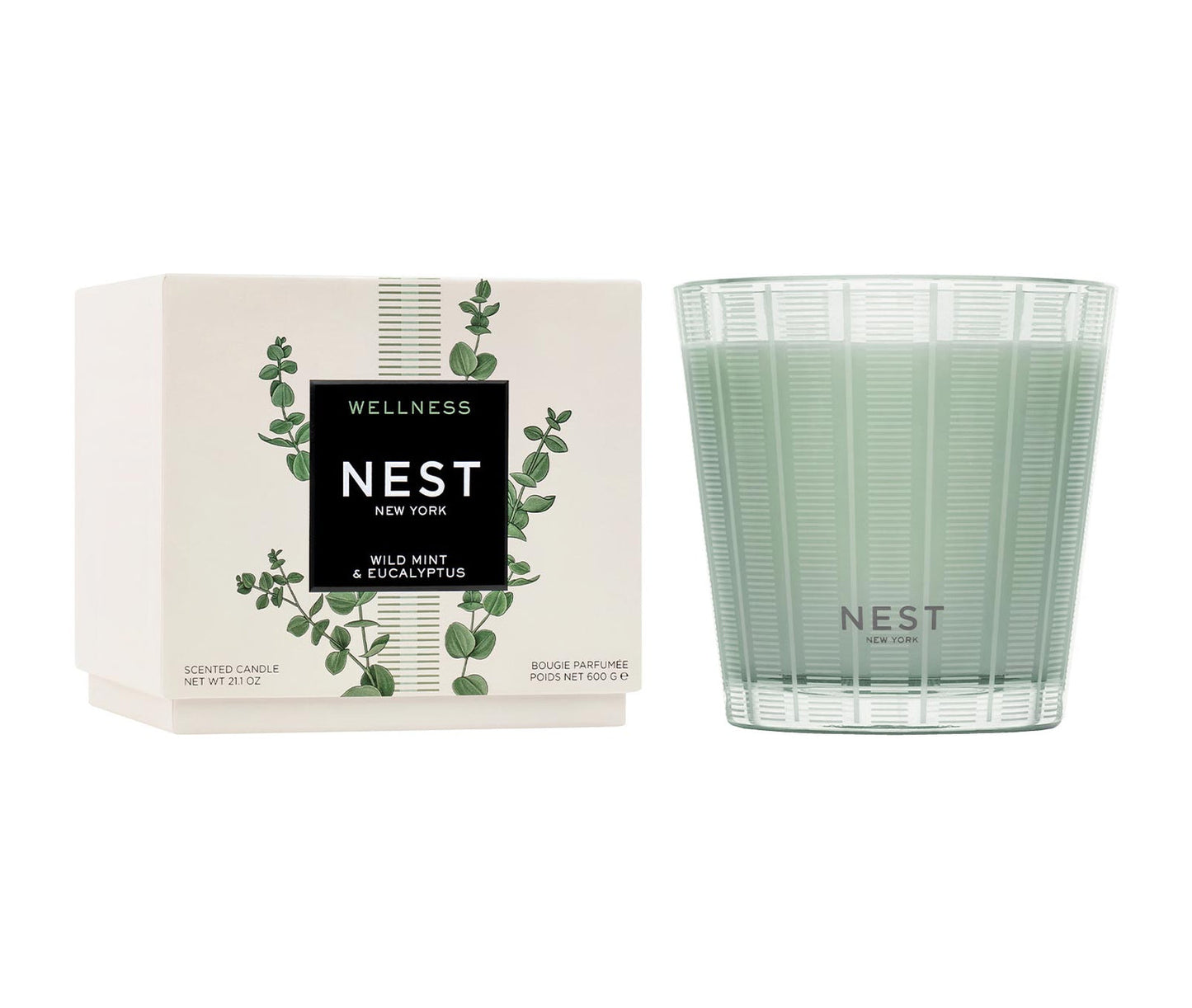 Nest Wild Mint and Eucalyptus 3-Wick Candle 21.1 oz