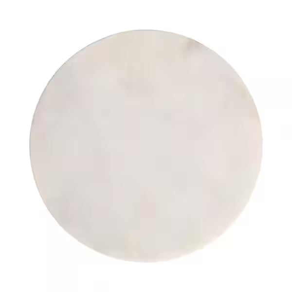 KANDL 8" Round Marble Slab, White