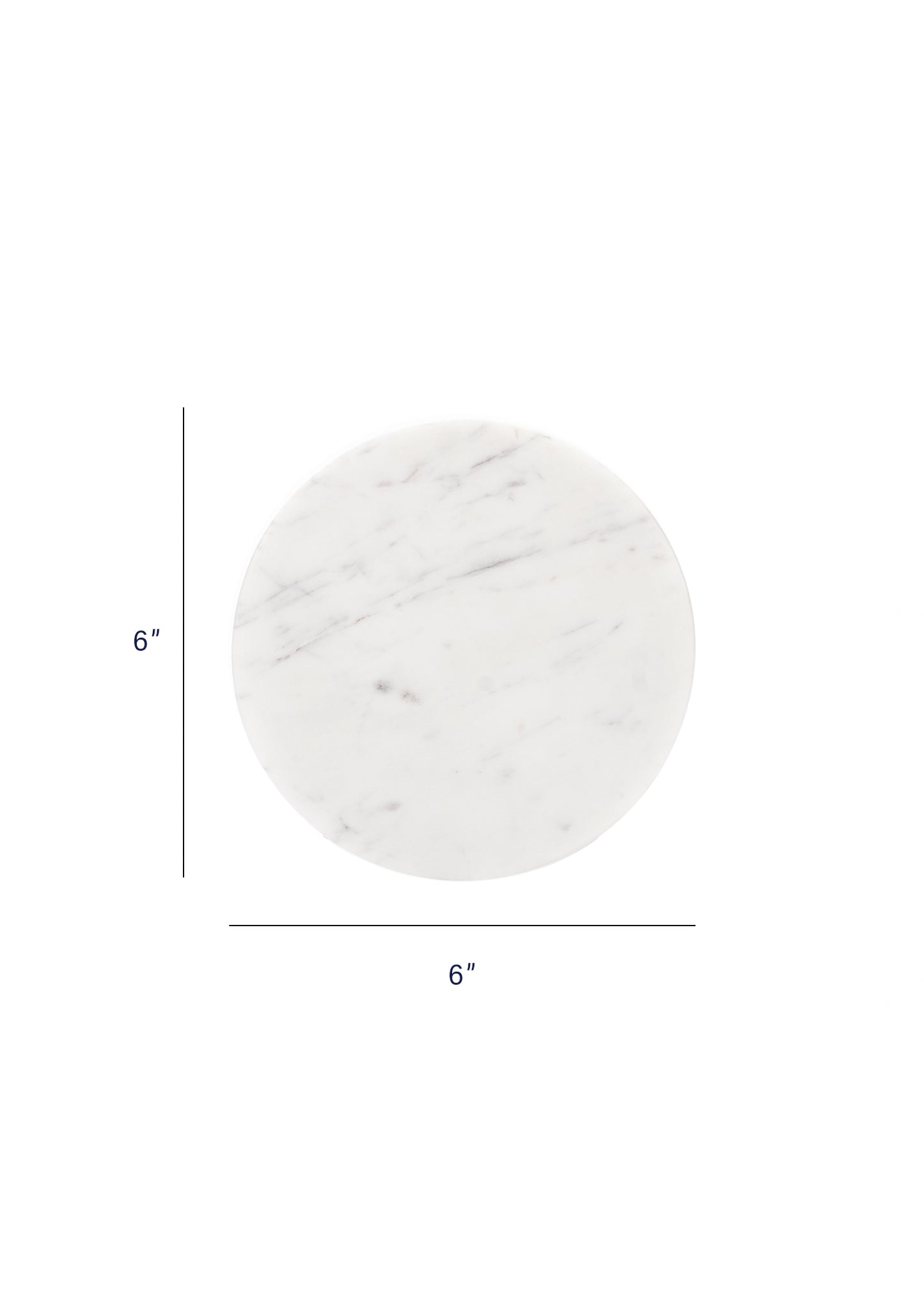 KANDL 6" Round White Marble Display