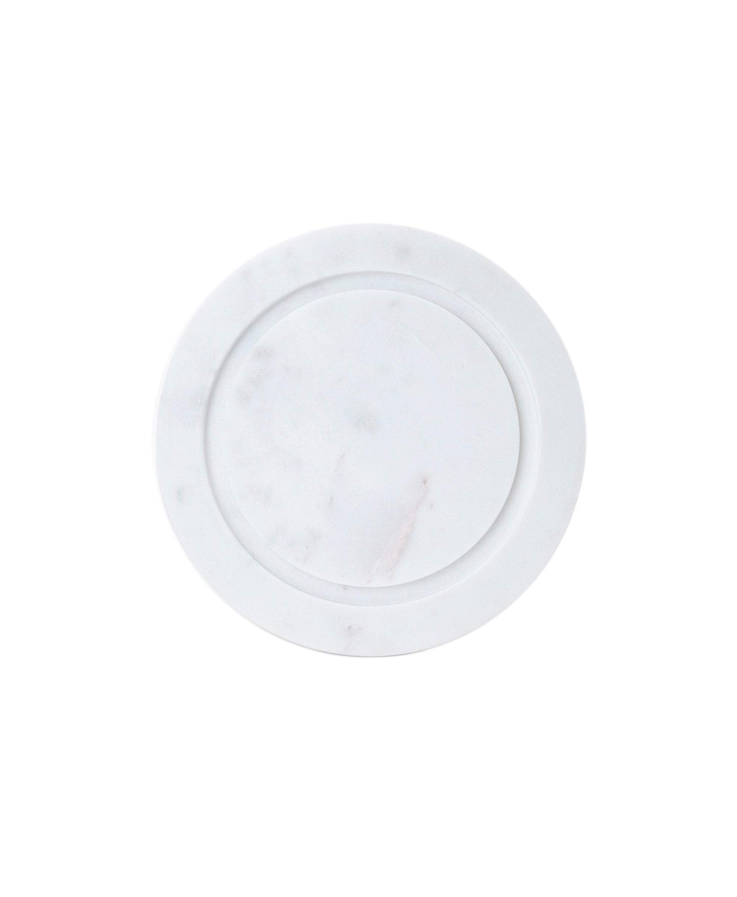 KANDL 8" Round Marble Slab, White