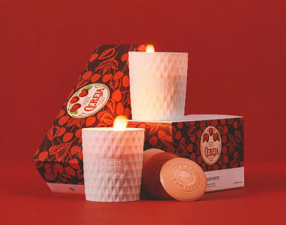 Claus Porto Cereja Mini Candles Gift Set