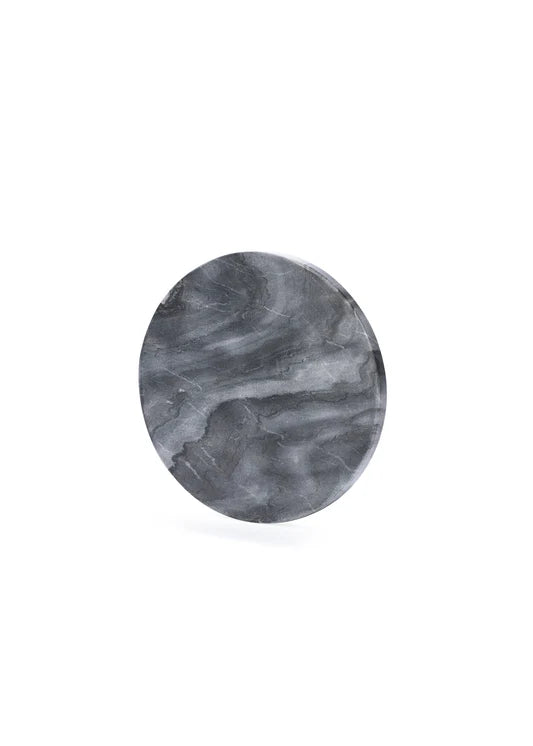 KANDL 8" Round Marble Slab, Grey