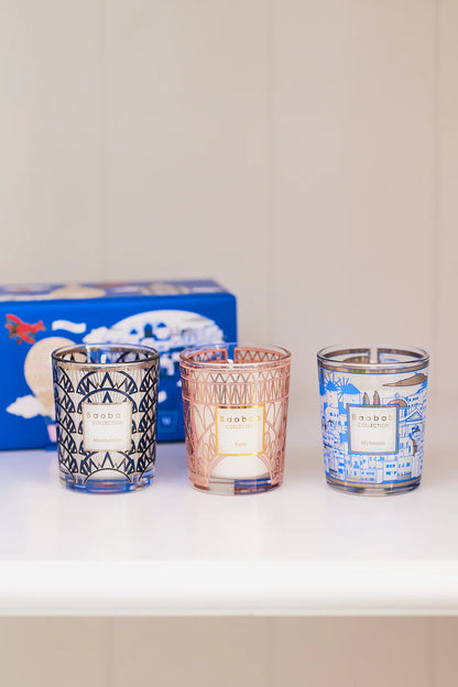 Baobab Trio Travel Candles manhattan-Paris-Mykonos