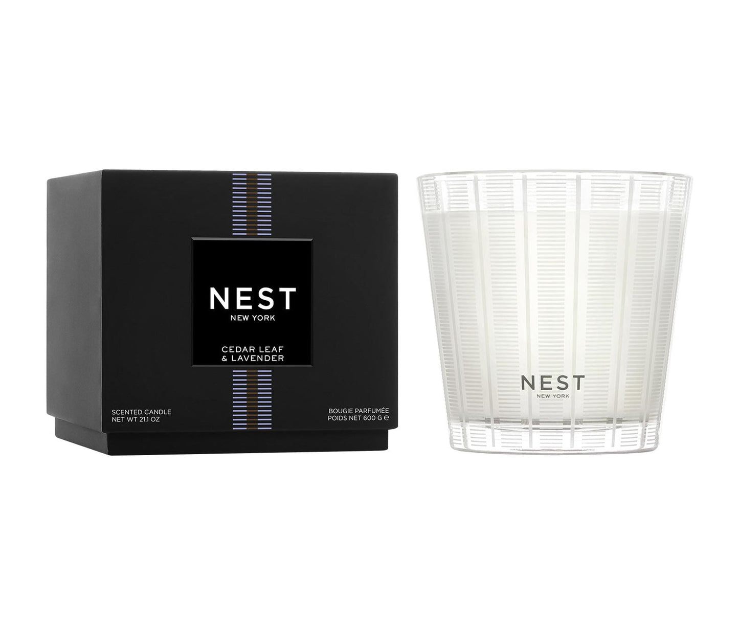 Nest Cedar Leaf and Lavender 3-Wick Candle 21.1 oz