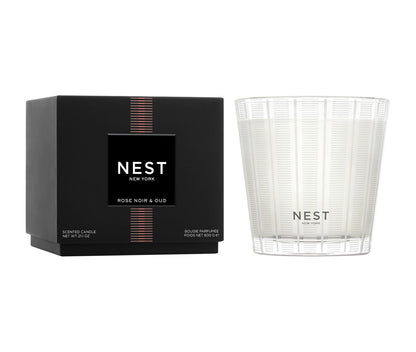 Nest Rose Noir and Our 3 Wick Candle 21.1 0z