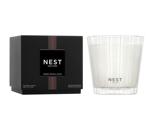 Nest Rose Noir and Our 3 Wick Candle 21.1 0z