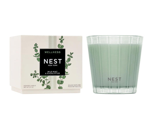 Nest Wild Mint and Eucalyptus 3-Wick Candle 21.1 oz