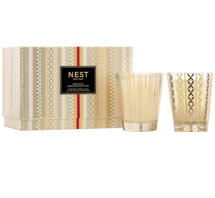 Nest Festive Classic Duo Gift Set Holiday & Birchwood pine.